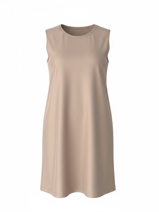 anrabess Dresses & Skirts - ANRABESS Beige T-Shirt Dress – Size XXL
